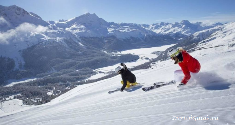 Ski resort St. Moritz - Corviglia