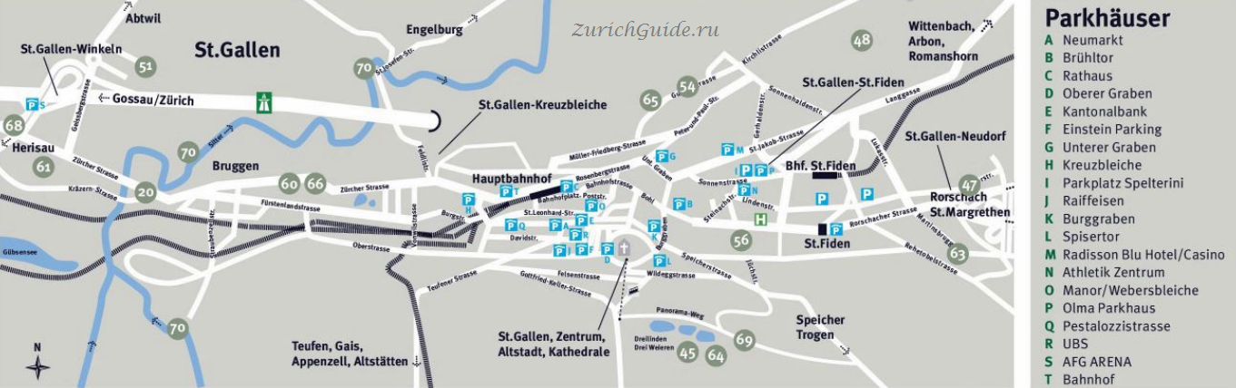 St Gallen - parkings