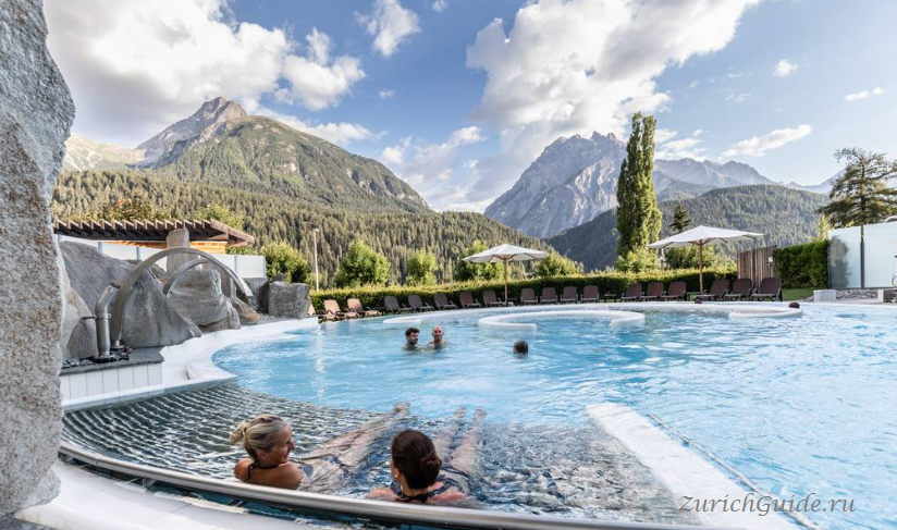 Горнолыжный курорт Скуоль, Швейцария Scuol  thermal bath
