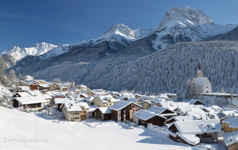 Горнолыжный курорт Скуоль (Scuol), Швейцария - термы, ски-пассы