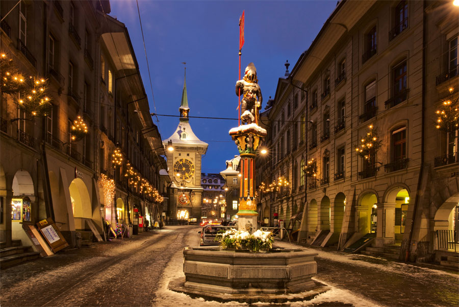 Берн (Bern), Швейцария - путеводитель по городу. Туристический маршрут по Берну с картой, достопримечательности Берна.